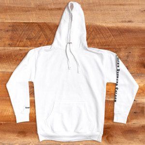 LBS White Pullover Hoodie Front