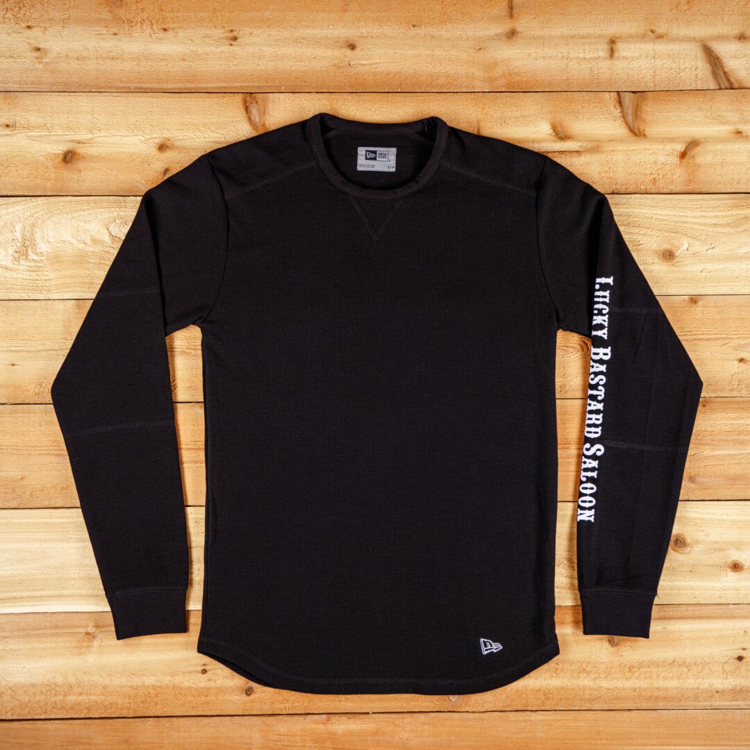 A LBS Thermal Shirt - Black with white lettering.