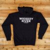 Whiskey river saloon Pullover Hoodie in full Black color