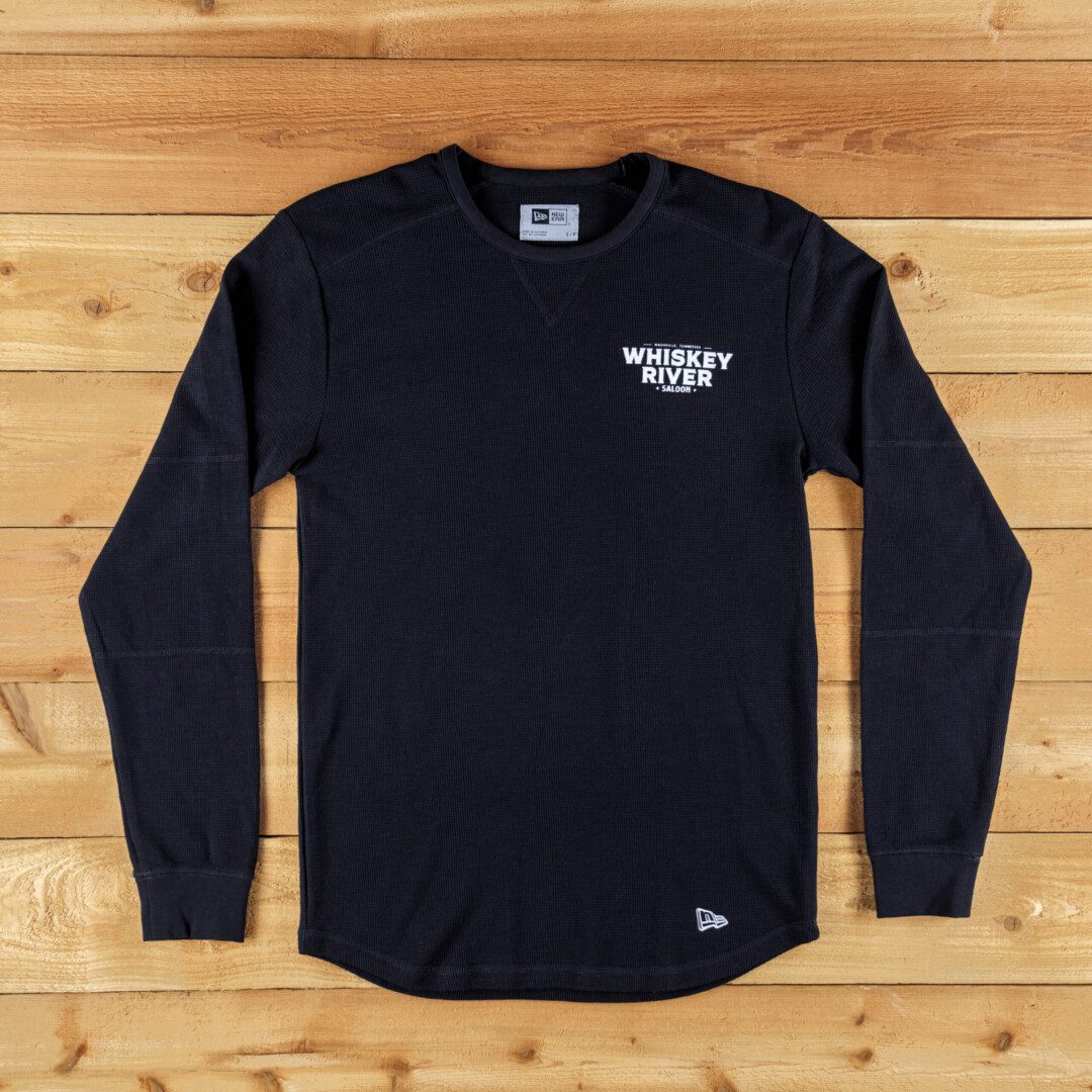 A black long-sleeved WRS Thermal Shirt with a white logo on it.